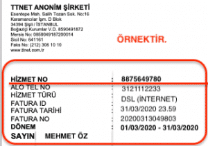 Türk Telekom Hizmet No